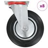 vidaXL Ruedas giratorias 8 unidades 200 mm