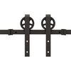 vidaXL Kit de herrajes para puertas correderas acero negro 400 cm
