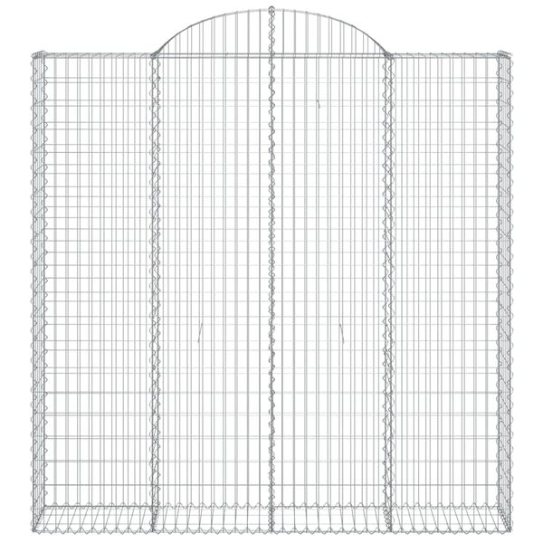 vidaXL Cestas de gaviones 5 uds forma de arco hierro 200x30x200/220 cm