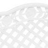 vidaXL Banco de jard&iacute;n de aluminio fundido blanco 108 cm