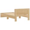 vidaXL Estructura de cama cabecero luces LED roble Sonoma 100x200 cm