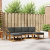 vidaXL Conjunto de sof&aacute;s de exterior 6 pcs Natural y Antracita