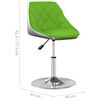 vidaXL Sillas comedor giratorias 2 unidades cuero sint&eacute;tico verde y blanco