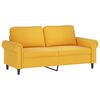 vidaXL Sof&aacute; 2 plazas almohadas cojines terciopelo amarillo claro 140cm