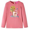 vidaXL Camiseta infantil de manga larga rosa envejecido 128