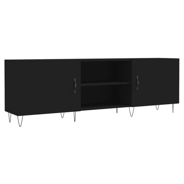 vidaXL Mueble para TV madera de ingenier&iacute;a negro 150x30x50 cm