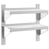 vidaXL Estante de pared acero inoxidable plateado 50x23,5x48 cm