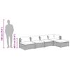 vidaXL Set sof&aacute;s de jard&iacute;n 5 piezas y cojines rat&aacute;n sint&eacute;tico marr&oacute;n