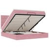 vidaXL Estructura de cama otomana colchones terciopelo rosa 160x200cm