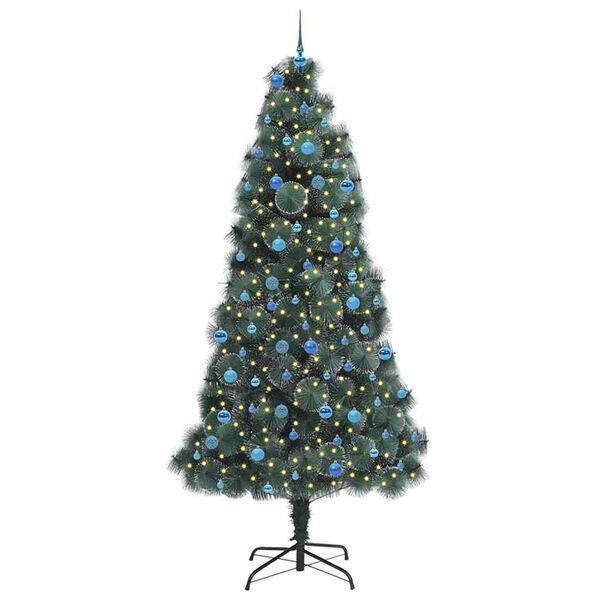 vidaXL &Aacute;rbol de Navidad artificial preiluminado con juego de bolas PET