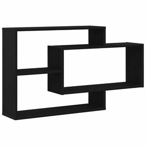 vidaXL Estanter&iacute;a de pared de roble negro, 104 x 20 x 58,5 cm, madera de ingenier&iacute;a