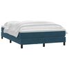 vidaXL Cama box spring con colch&oacute;n terciopelo azul oscuro 140x220 cm