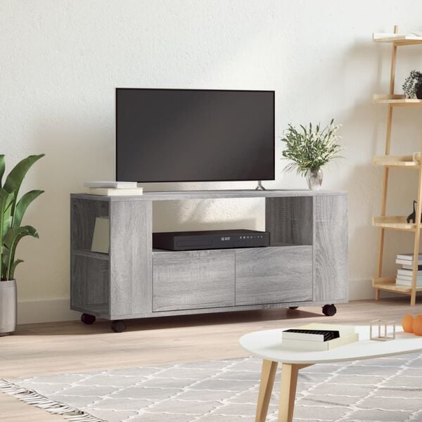 vidaXL Mueble de TV madera de ingeniería gris Sonoma 102x34,5x43 cm