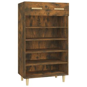 vidaXL Zapatero madera contrachapada roble ahumado 60x35x105 cm