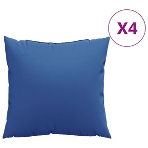 vidaXL Cojines de sof&aacute; 4 unidades tela azul royal 50x50 cm