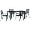 vidaXL Conjunto de Comedor de Jard&iacute;n 5 uds. Antracita