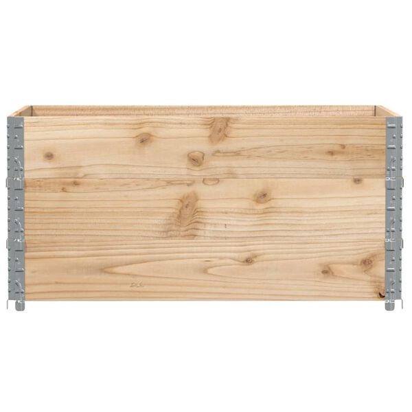 vidaXL Collares de palets 3 unidades madera maciza de pino 120x80 cm