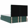 vidaXL Cama con almacenamiento y LED con LED Verde oscuro 140 x 190 cm