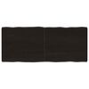 vidaXL Tablero mesa madera tratada borde vivo marr&oacute;n 120x50x(2-6) cm