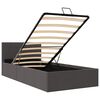 vidaXL Cama canapé hidráulica de almacenaje sin colchón gris 90x200 cm