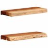 vidaXL Estantes de pared 2 unidades 40x20x3,5 cm madera maciza acacia