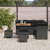 vidaXL Conjunto de sof&aacute;s de jard&iacute;n 8 pcs Negro rat&aacute;n sint&eacute;tico