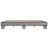vidaXL Estructura cama madera ingeniería metal gris Sonoma 180x200 cm