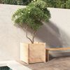 vidaXL Jardinera de madera maciza de pino 70x70x70 cm
