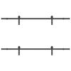 vidaXL Kit de herrajes para puertas correderas acero negro 213,5 cm