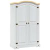 vidaXL Armario madera de pino Mexicano estilo Corona blanco 2 puertas