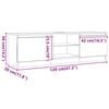 vidaXL Mueble TV luces LED madera ingeniería envejecida 120x30x36 cm