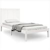 vidaXL Estructura de cama sin colch&oacute;n madera de pino blanca 90x200 cm