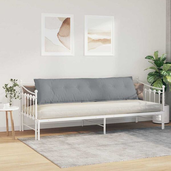 vidaXL Coj&iacute;n de Espalda Gris Claro 200 x 19 x 50 cm tela