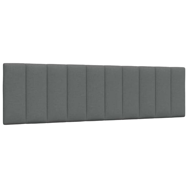 vidaXL Cabecero de cama acolchado Hanko tela gris oscuro 180 cm