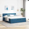 vidaXL Estructura de cama otomana con colch&oacute;n azul oscuro 160x200 cm
