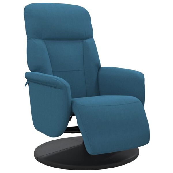 vidaXL Sillón reclinable con reposapiés terciopelo azul