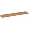 vidaXL Estante de pared con estante 4 pcs Marr&oacute;n 60 x 9 x 3 cm