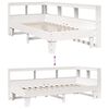vidaXL Cama con estanter&iacute;a sin colch&oacute;n madera maciza blanca 75x190 cm