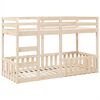 vidaXL Litera de madera maciza de pino 75x190 cm