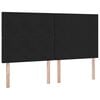 vidaXL Cama con almacenamiento y colch&oacute;n Negro 160 x 200 cm Terciopelo