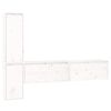 vidaXL Muebles para TV 4 piezas madera maciza de pino blanco