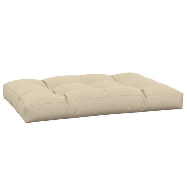 vidaXL Coj&iacute;n para sof&aacute; de palets de tela beige 120x80x12 cm