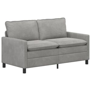 vidaXL Sof&aacute; Gris Claro 156 x 81 x 87,5 cm Terciopelo