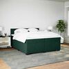 vidaXL Cama box spring con colch&oacute;n terciopelo verde oscuro 200x200 cm
