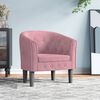vidaXL Sill&oacute;n de terciopelo rosa
