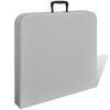 vidaXL Mesa de jard&iacute;n plegable 122 cm HDPE blanco