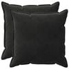 vidaXL Funda de almohada 2 pcs HOUTEN Negro 55 x 55 cm Terciopelo