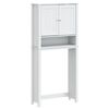 vidaXL Mueble para lavadora BERG madera maciza blanco 76x27x164,5 cm