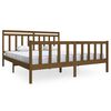 vidaXL Estructura cama madera maciza marr&oacute;n miel super king 180x200 cm