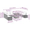 vidaXL Conjunto de sofá de jardín 11 pcs Beige Poliratán